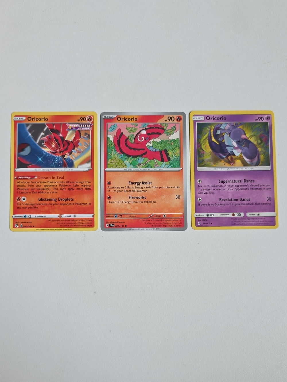 Pokemon Oricorio Cards